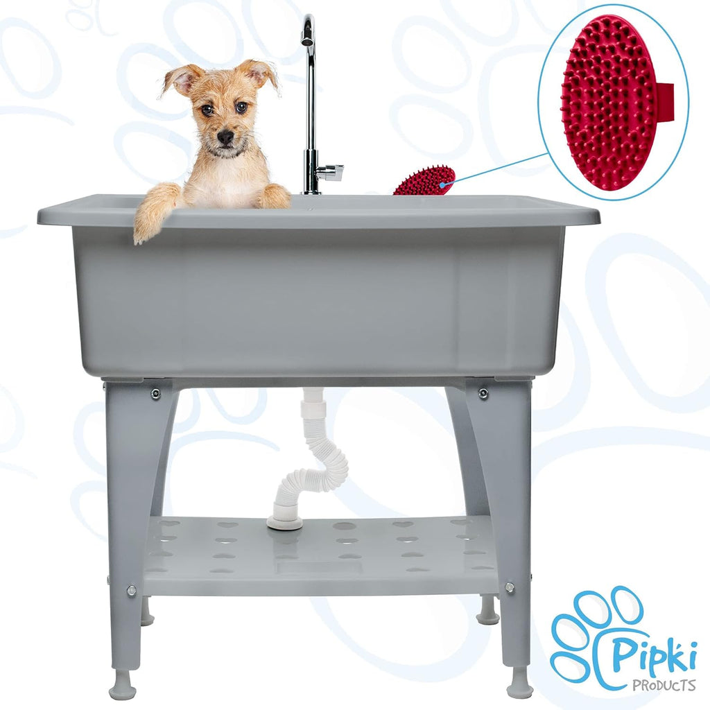 Portable Dog Bathing Station with Removable Shelf O529