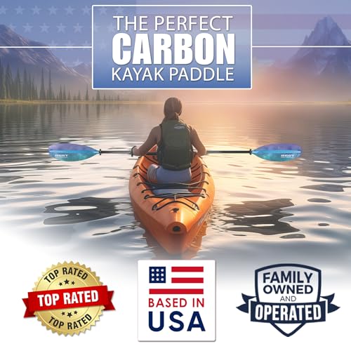 Carbon Fiber Shaft Fiberglass Reinforced Polypropylene Blades Kayak Paddle W3929