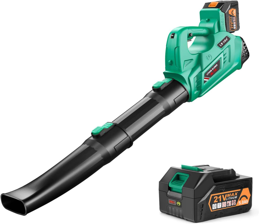 Cordless Leaf Blower, 320 CFM 180 MPH 5.0Ah Battery Operated Y5323