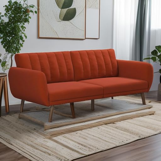 Light Grey Linen Sectional Futon Sofa J42242