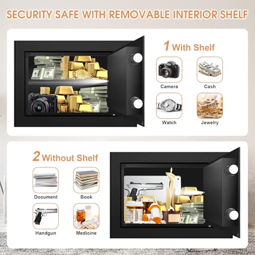 2.2 Cu Fireproof Waterproof Digital Keypad Safe Box A298444