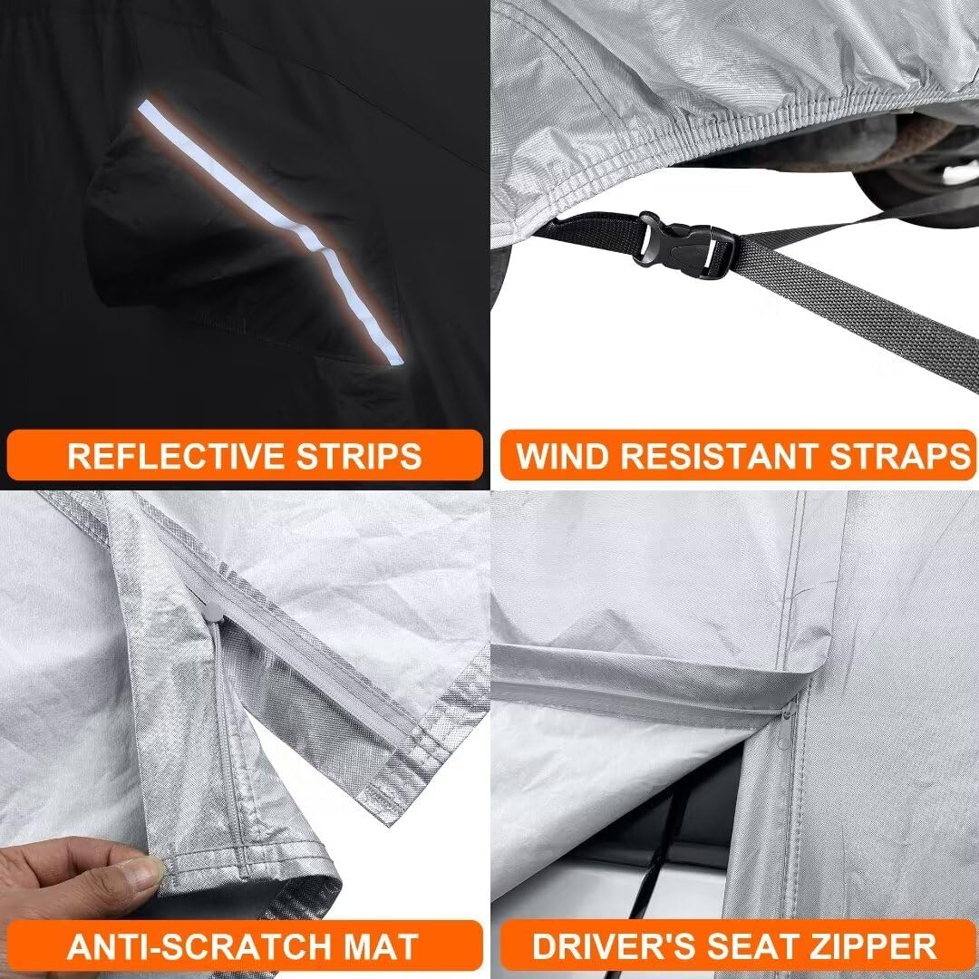 Silver Waterproof Car Cover for Jeep Wrangler 4 Door Z229