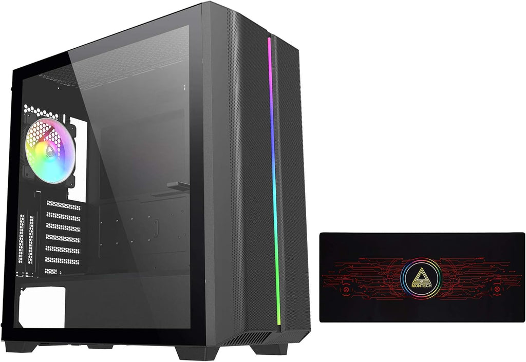 White ARGB Tempered Glass ATX Mid-Tower Gaming Case W7000