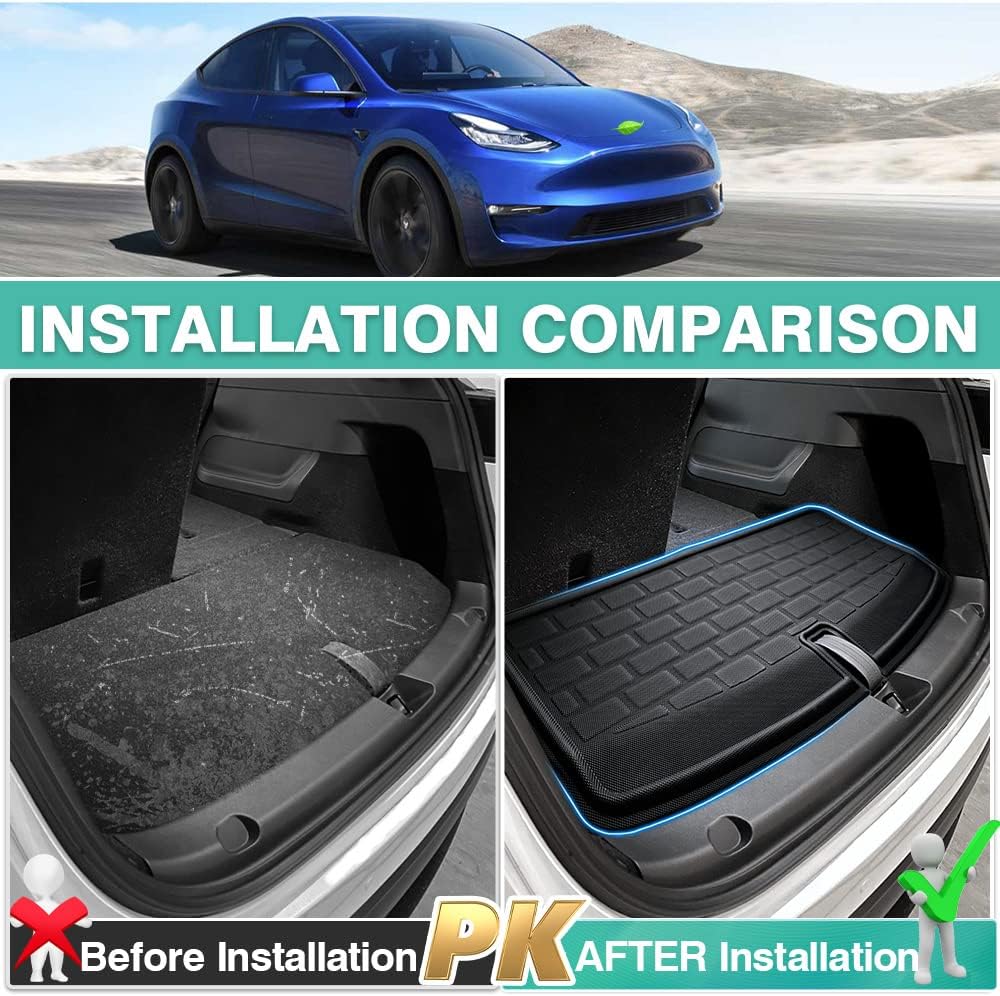All Weather Rear Cargo Trunk Floor Mat Pack of 2 U479545