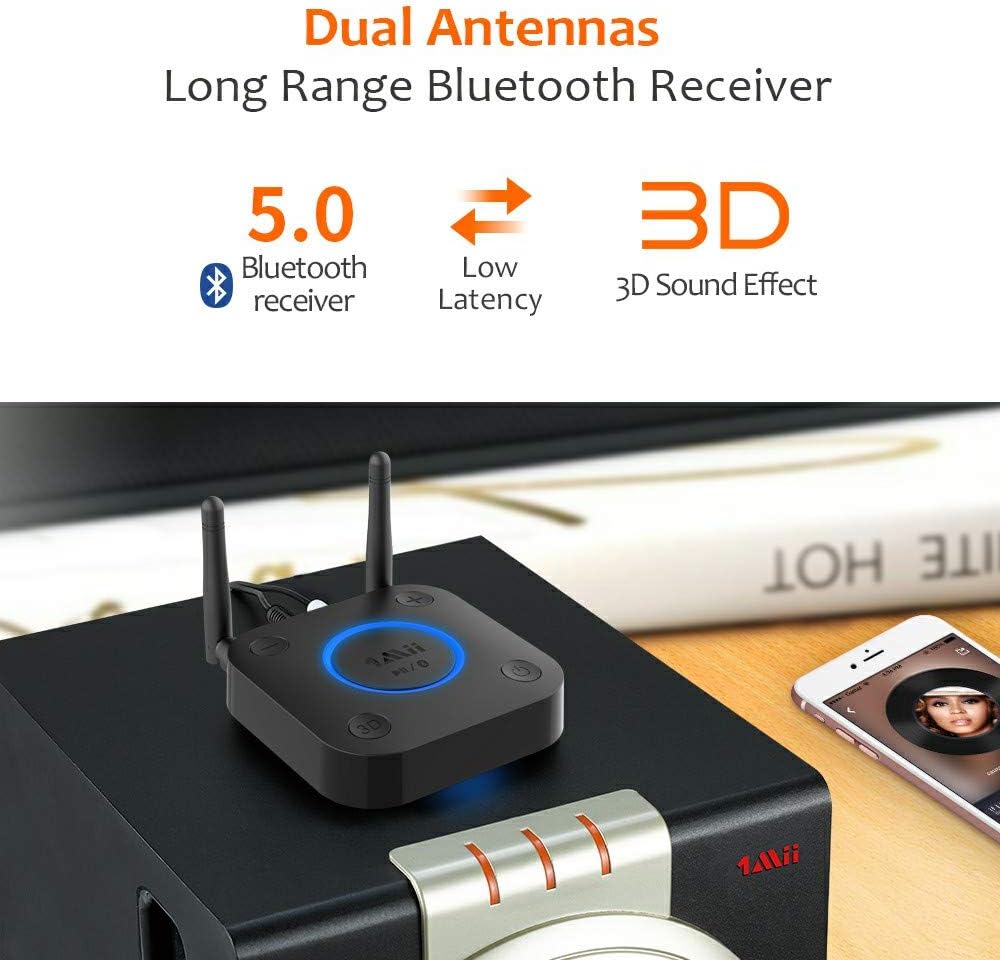 Bluetooth 5.0 Receiver with Optical RCA AUX 3.5mm Coaxial Pack of 2 I933