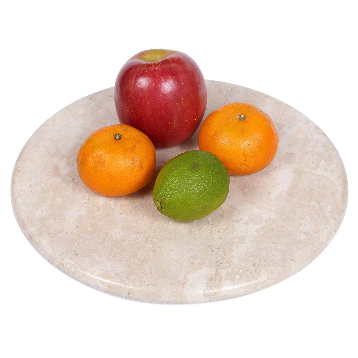Natural Champagne Marble Lazy Susan Turn Table Serving Board H2441