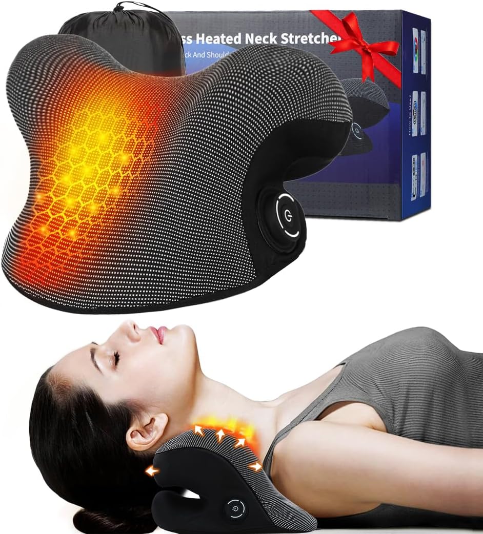 Wireless Cordless Neck Cervical Traction Device with Graphene Heating Pad B6691