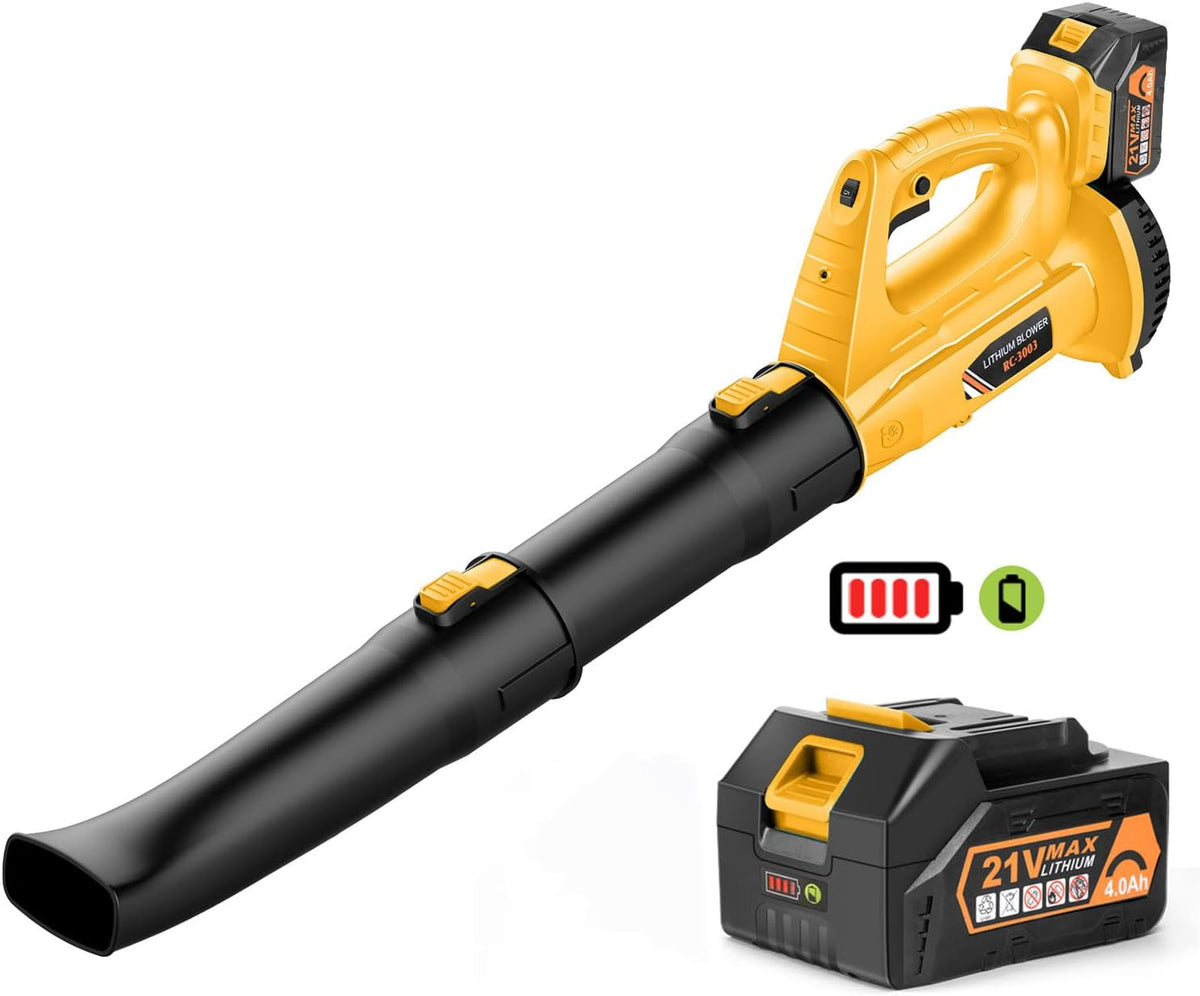 Cordless Leaf Blower, 320 CFM 180 MPH 5.0Ah Battery Operated Y5323