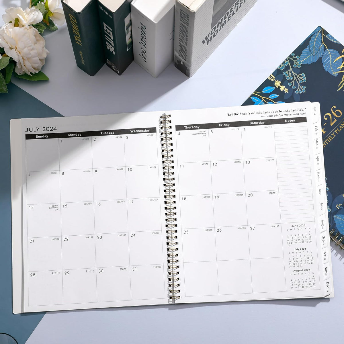 24 Month Monthly Planner, 11" x 9", Twin-Wire Binding M54191