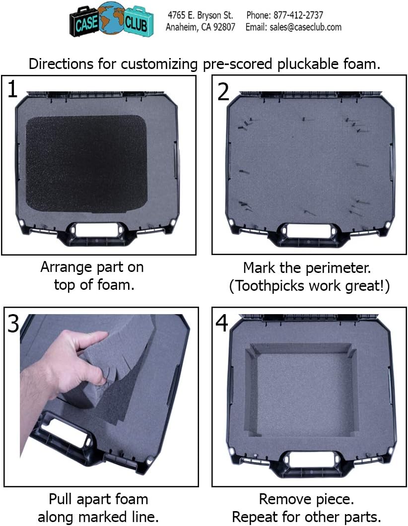 Video Projector Case with Customizable Foam U3815