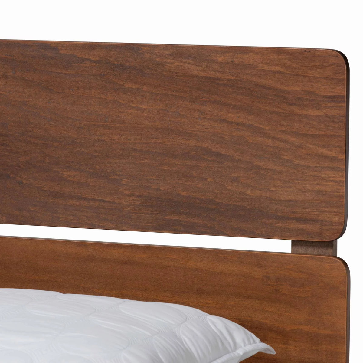 Gray and Oak Finished Wood Full Size Panel Bed Y9363