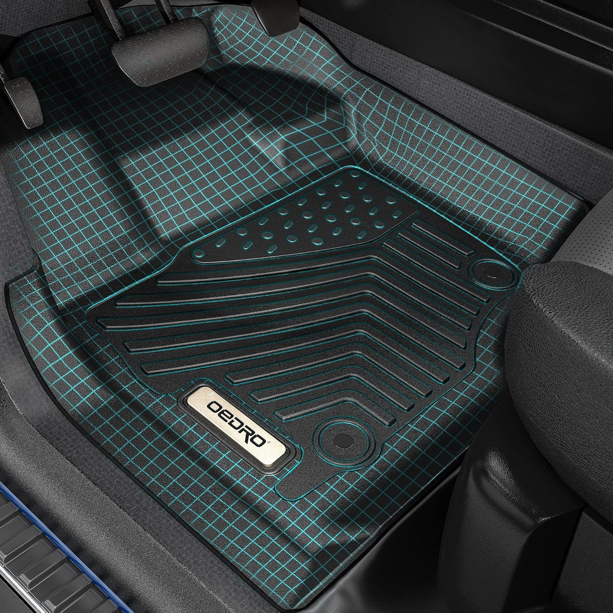 Black 2 Row TPE Floor Mats O89757