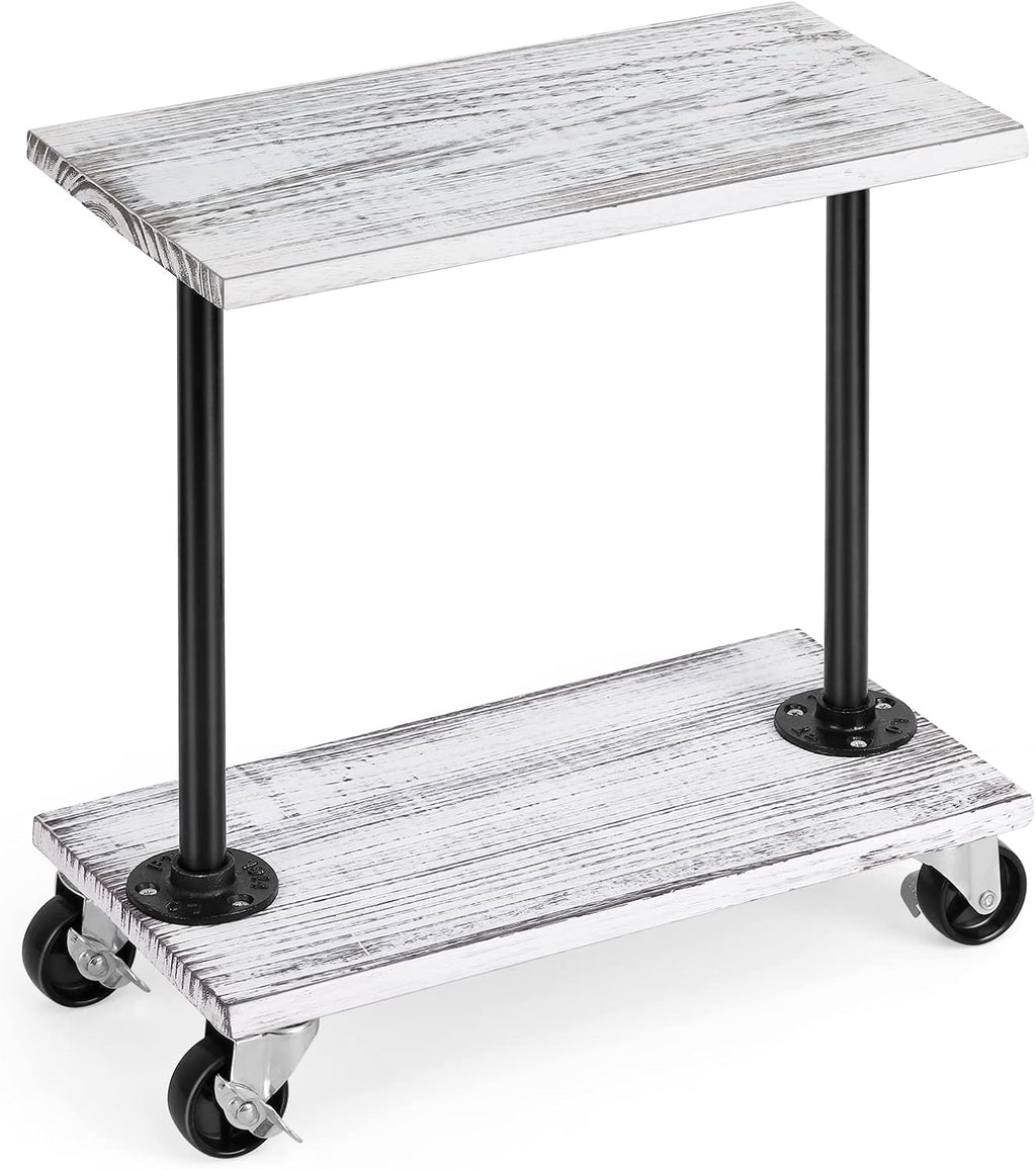 Narrow End Table with Wheels P6117