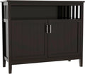 White Buffet Cabinet with 2 Doors and Adjustable Shelf Y169