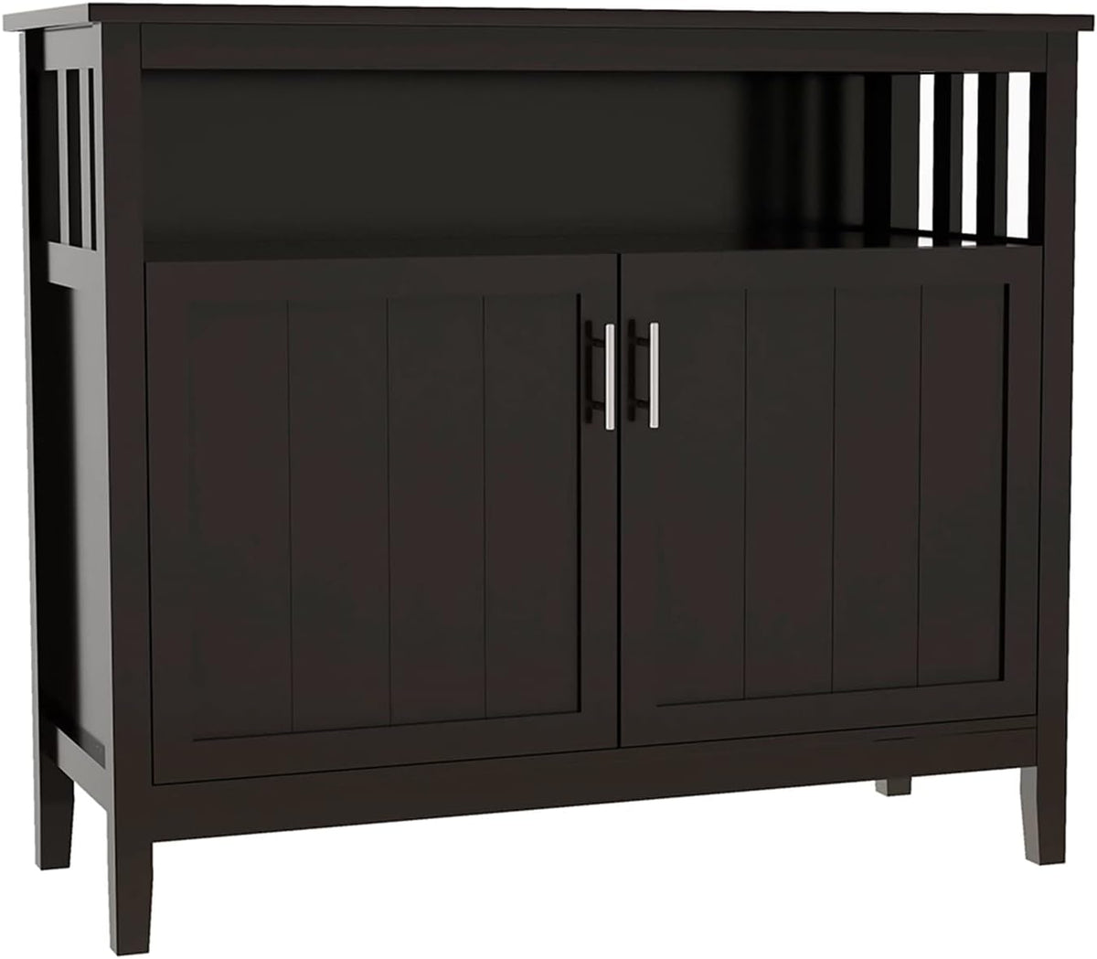 White Buffet Cabinet with 2 Doors and Adjustable Shelf Y169