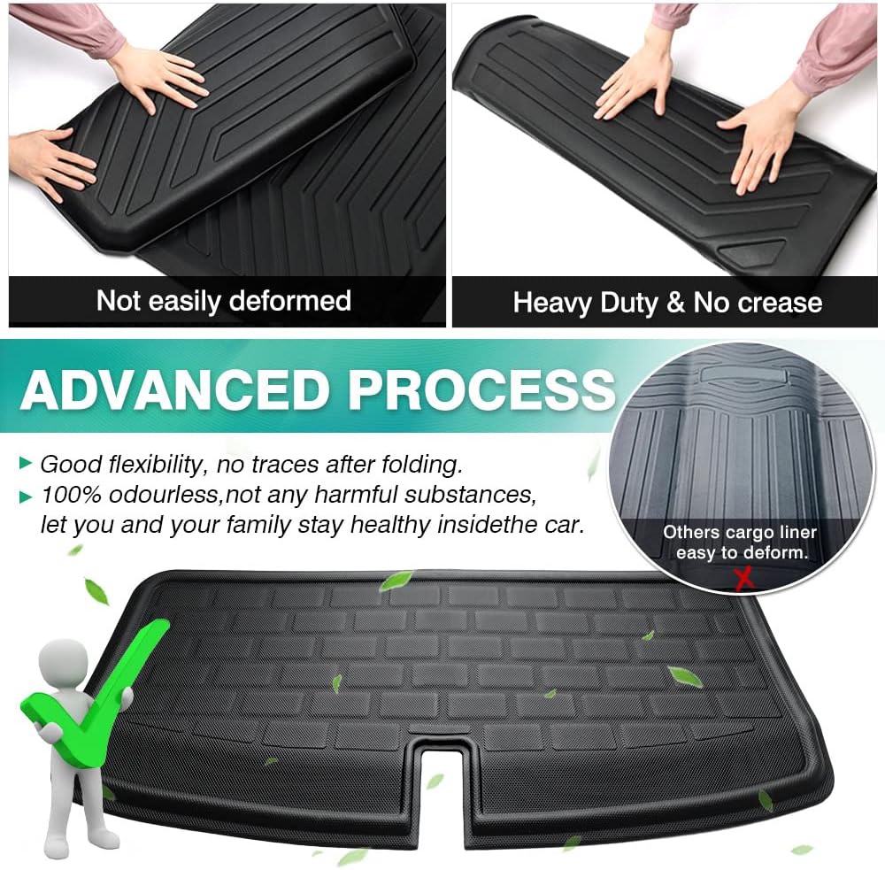 All Weather Rear Cargo Trunk Floor Mat Pack of 2 U479545