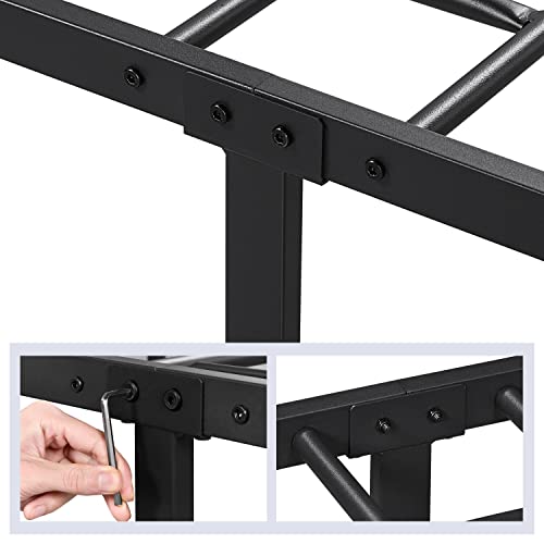 White Metal Twin Bed Frame with Headboard Y4975