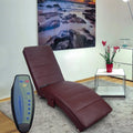 Brown PU Leather Electric Vibrating Recliner Chair with Heating L19054