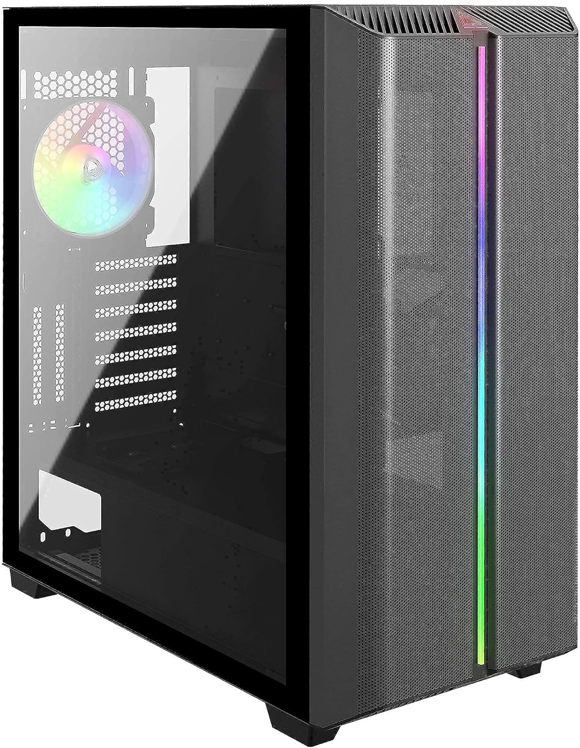 White ARGB Tempered Glass ATX Mid-Tower Gaming Case W7000