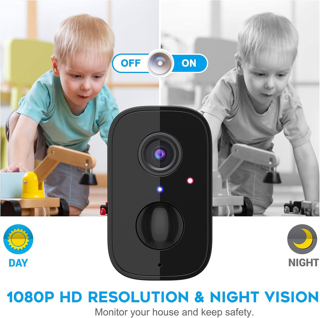 1080P Wireless Battery Security Camera with Two-way Audio E95427