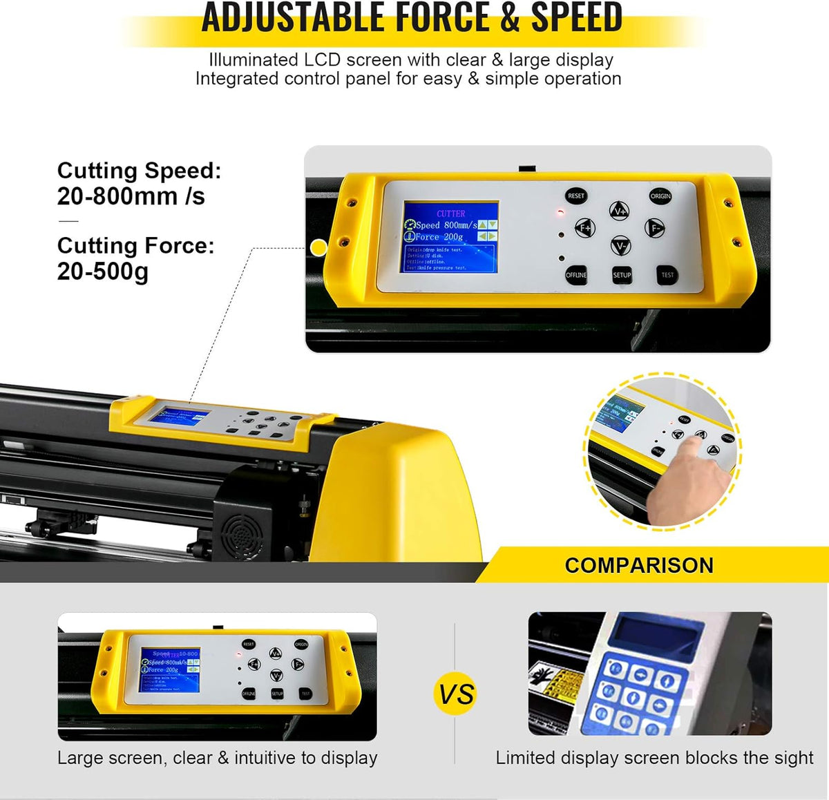 Vinyl Cutter Machine, 34 in Cutting Plotter with Floor Stand S896