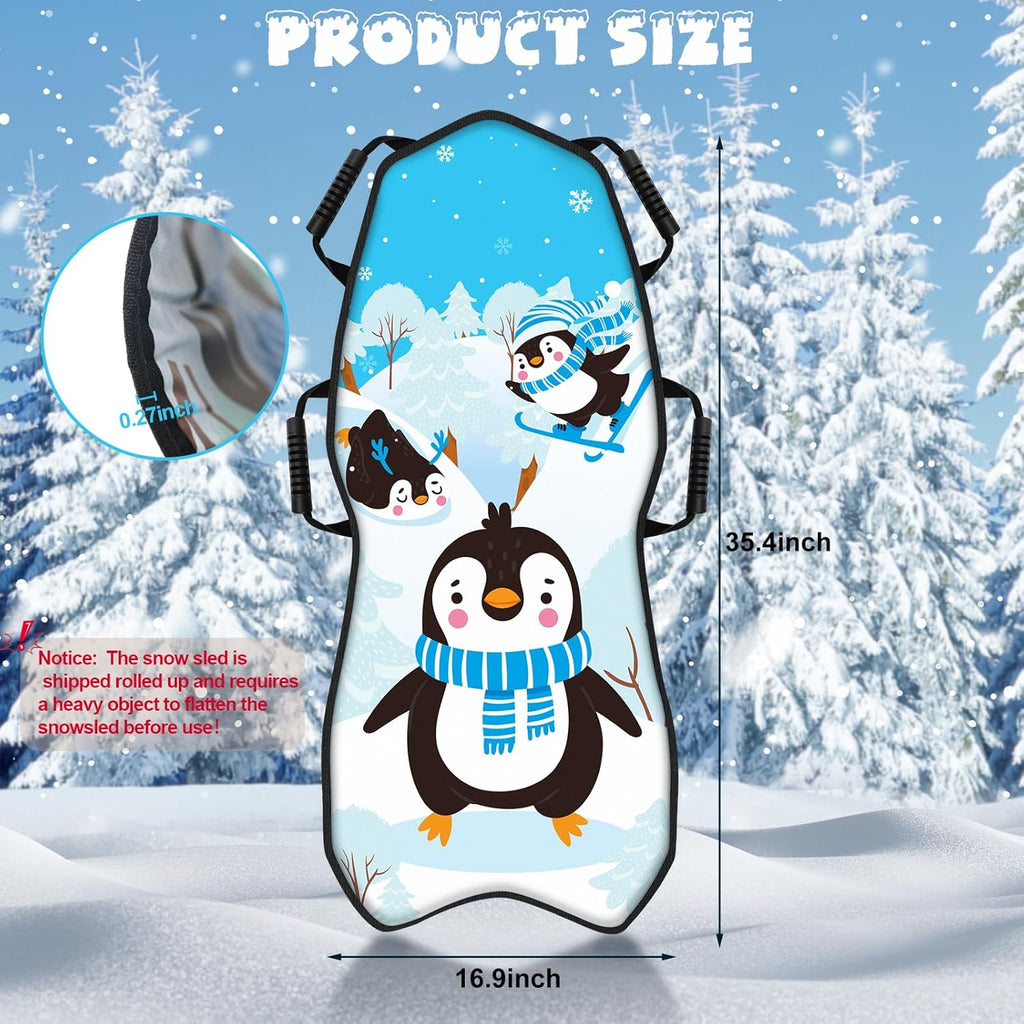 35" Heavy Duty Snow Sled with Slick Bottom H68213