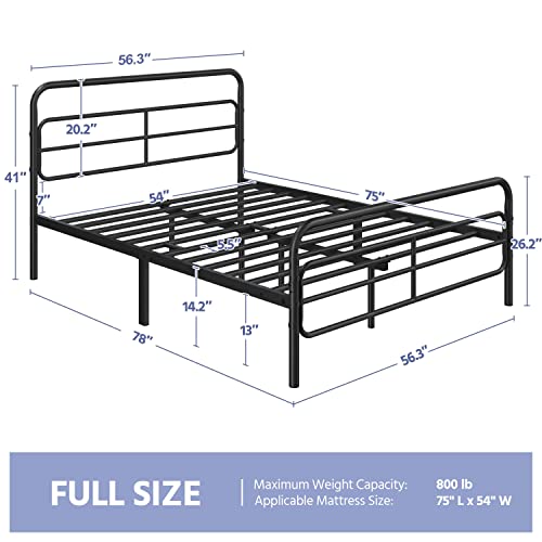 White Metal Twin Bed Frame with Headboard Y4975