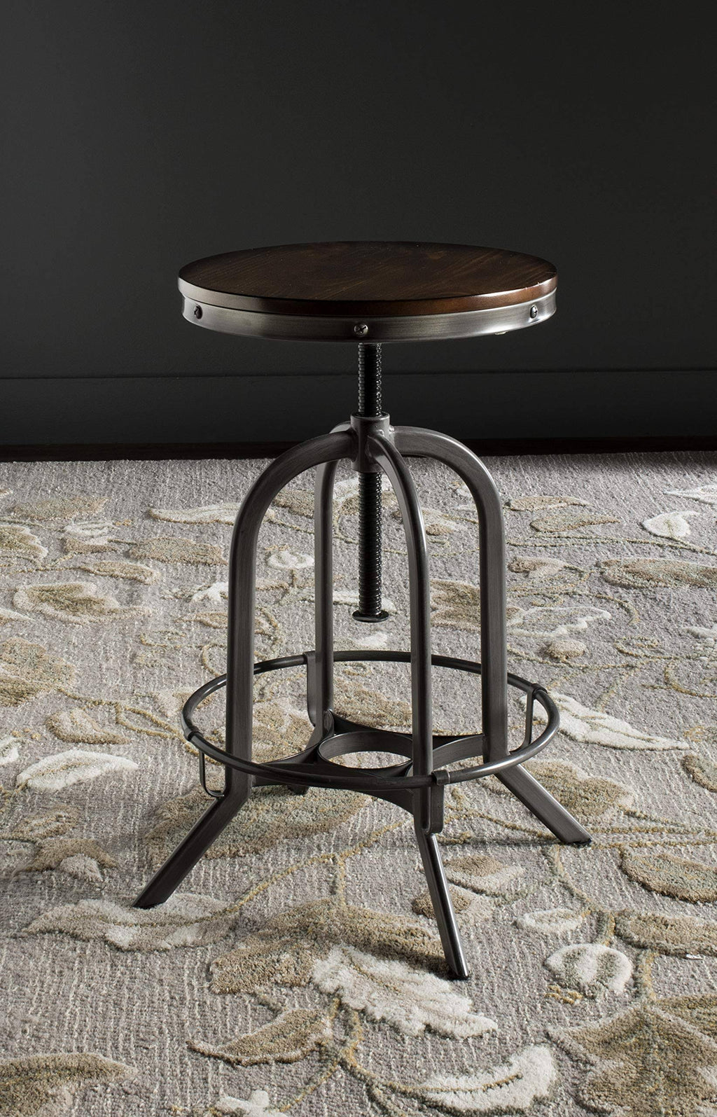 Burnt Oak Swivel Stool L984