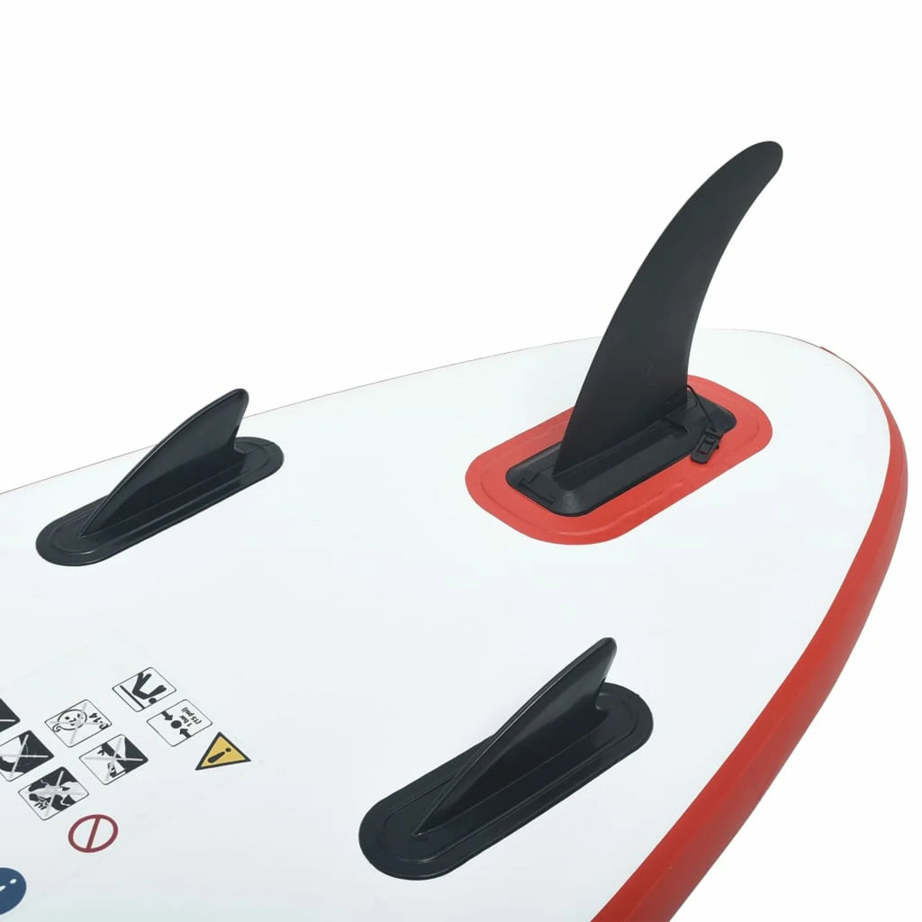 Red and White Inflatable Paddle Board Set R6537