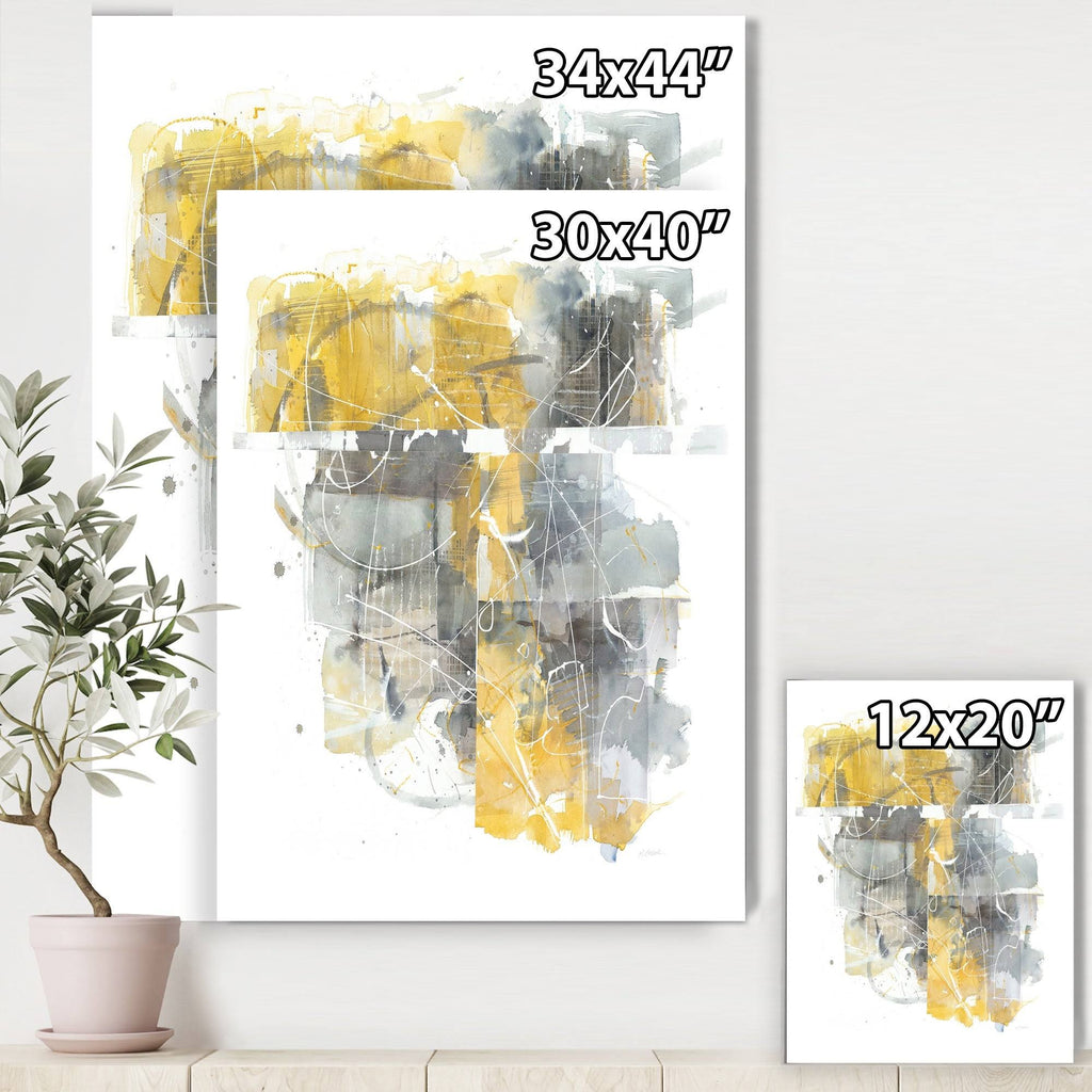Geometric Canvas Artwork Print - Grey - 24 in. Wide x 32 in. High B206218
