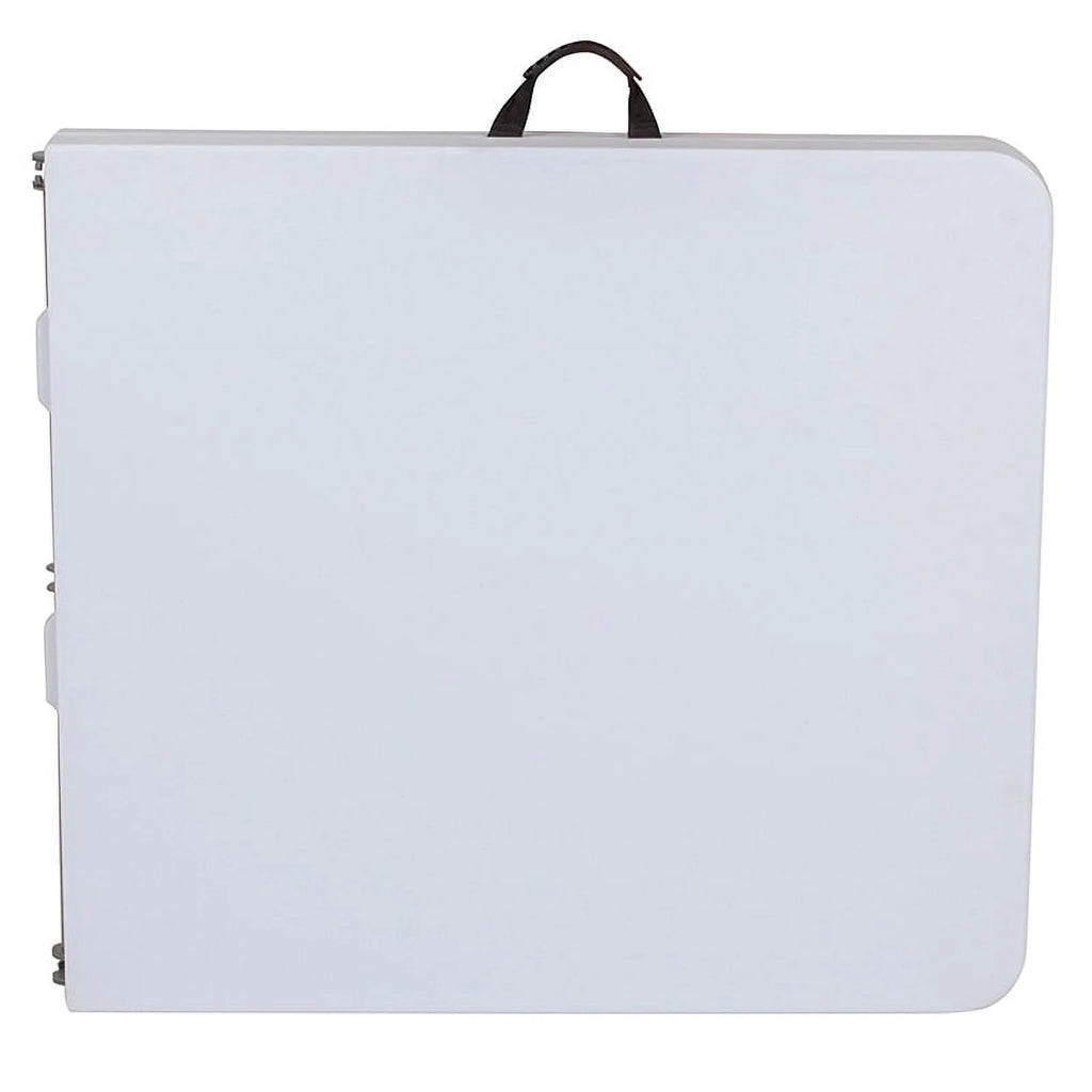 Granite White Plastic Bi-Fold Folding Table with Carrying Handle K392