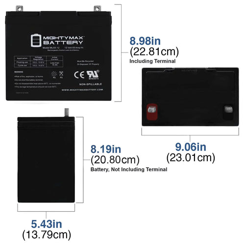 12V 55Ah Battery 2 Pack I7409