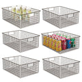 Metal Wire Food Organizer Storage Bin Baskets with Handles L120