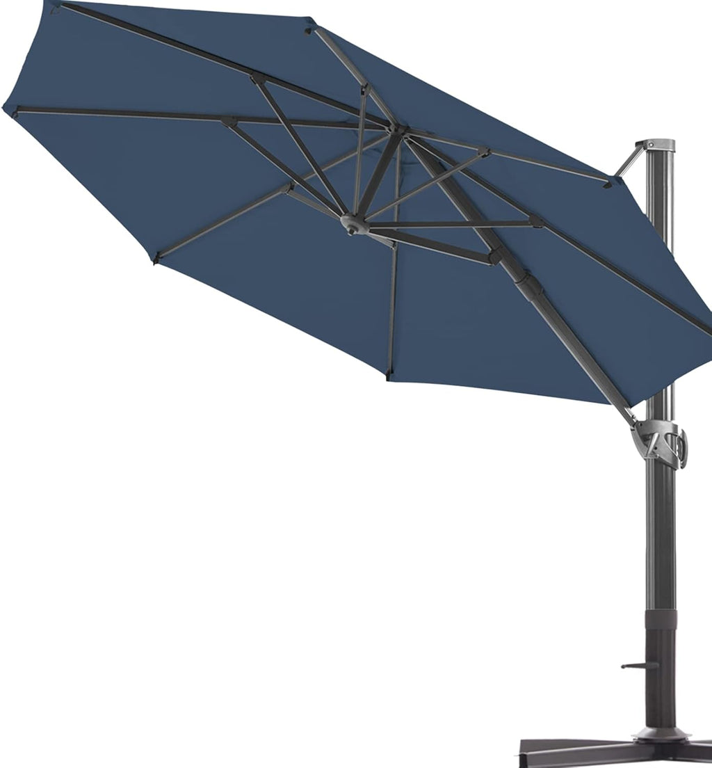 11 ft. Aluminum Cantilever Umbrella with 360° Rotation (Brick Red) F245925