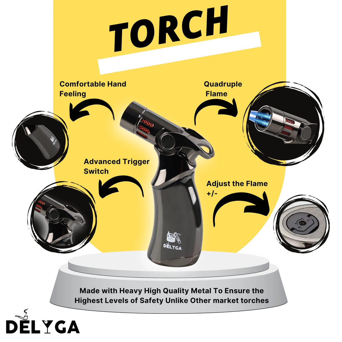 Cocktail Smoker Kit with Torch, 4 Wood Chips Flavors V980