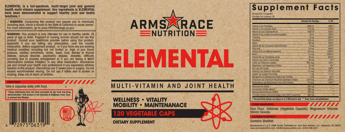 Multi Vitamin and Joint Health 120 Vegetable Capsules U5282