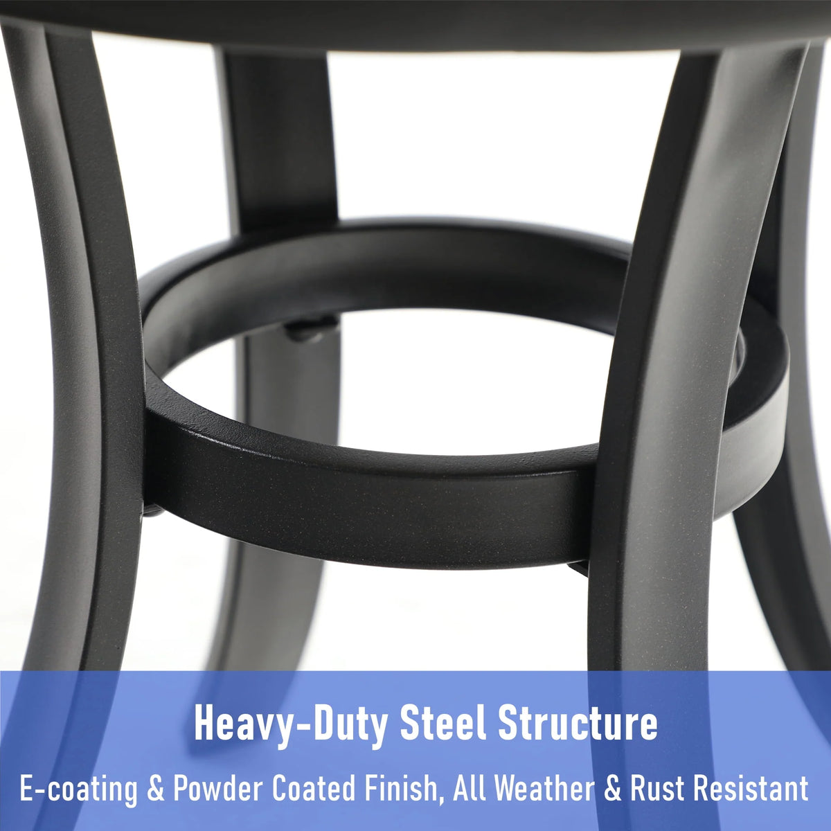 Black Round Metal Outdoor Side Table N25296