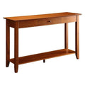 Cherry Console Table with 1 Drawer and Shelf S189053