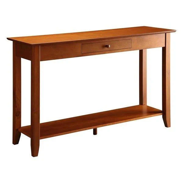 Cherry Console Table with 1 Drawer and Shelf S189053