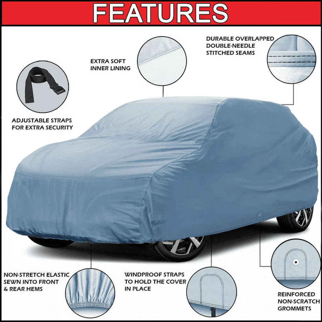 Waterproof Full Exterior Car Cover for Jeep Wrangler 2-Door J8166