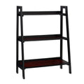 Brown and Black 3 Tier Wooden Bookcase with Metal Frame A5627