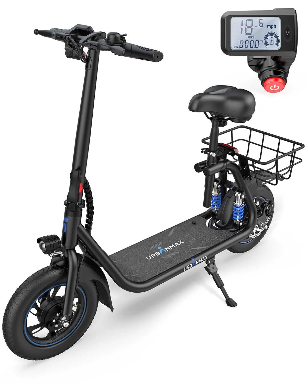 Electric Scooter with Seat & Carry Basket H5182