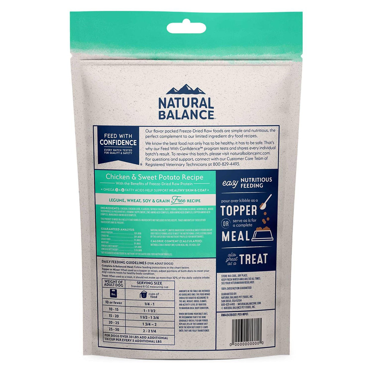 Freeze Dried Chicken & Sweet Potato Dog Food B528604