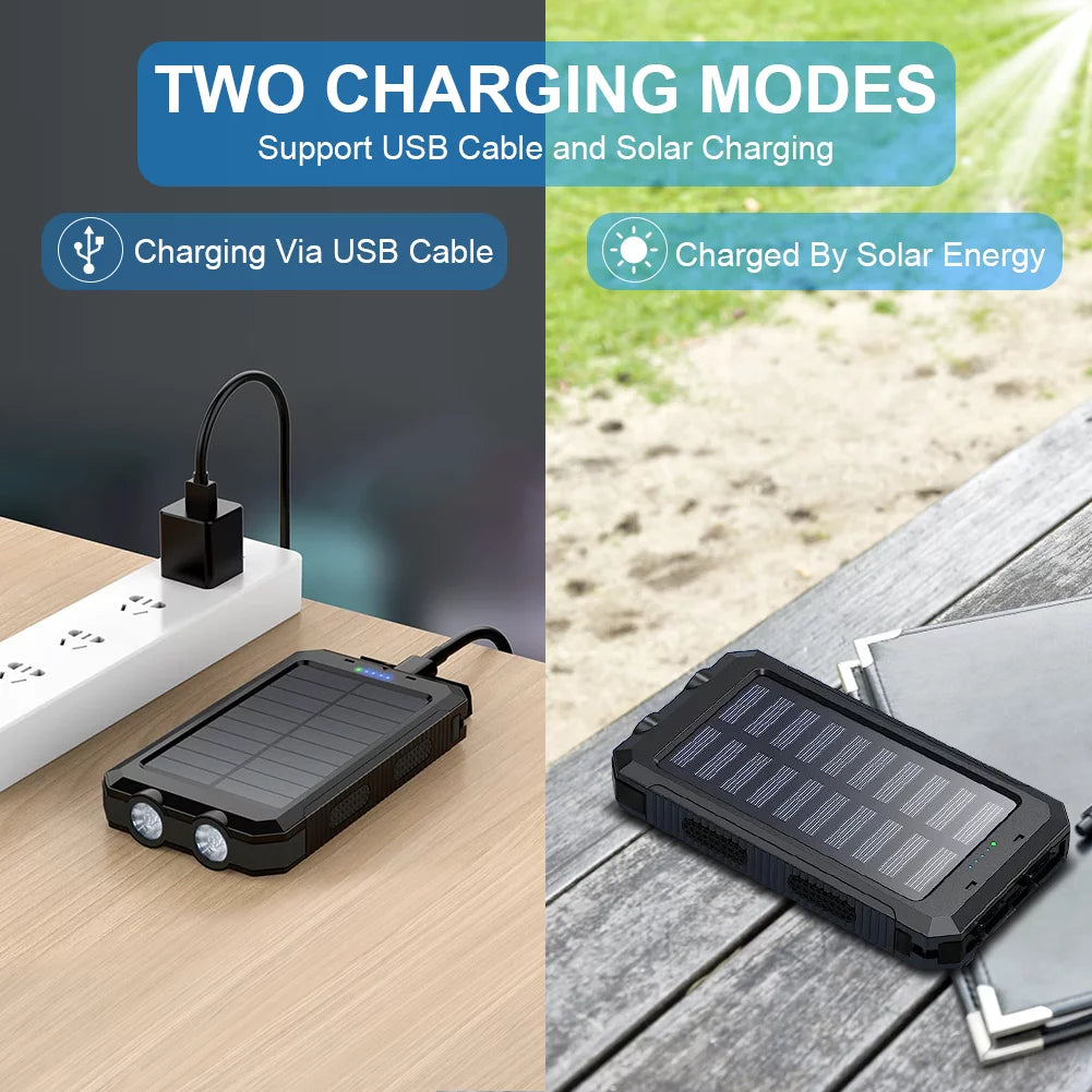 20000mAh Solar Power Bank with Dual USB Ports F980