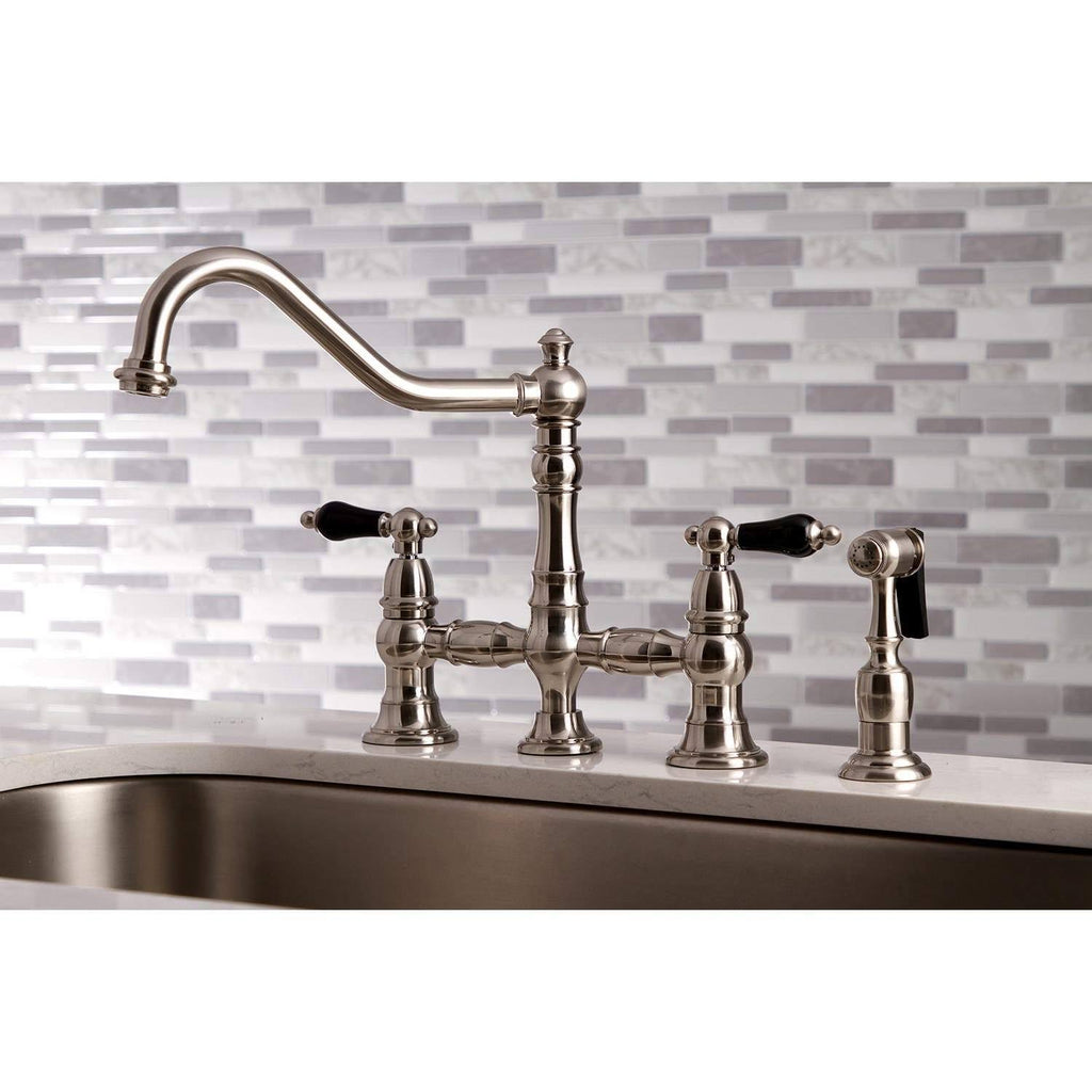 Polished Chrome Kitchen Faucet with Brass Sprayer F457761