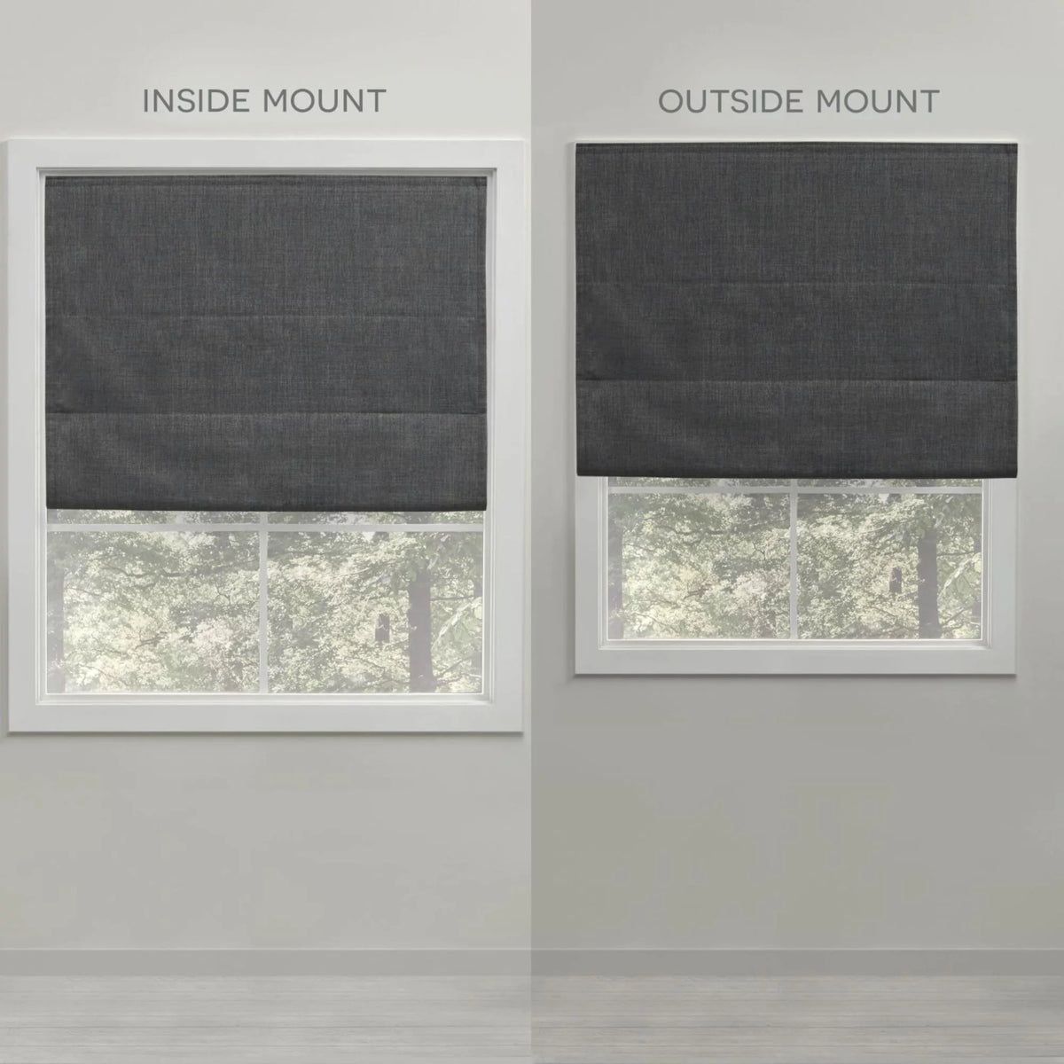 White Blackout Roman Shade S16798