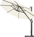 11 ft. Aluminum Cantilever Umbrella with 360° Rotation (Brick Red) F245925