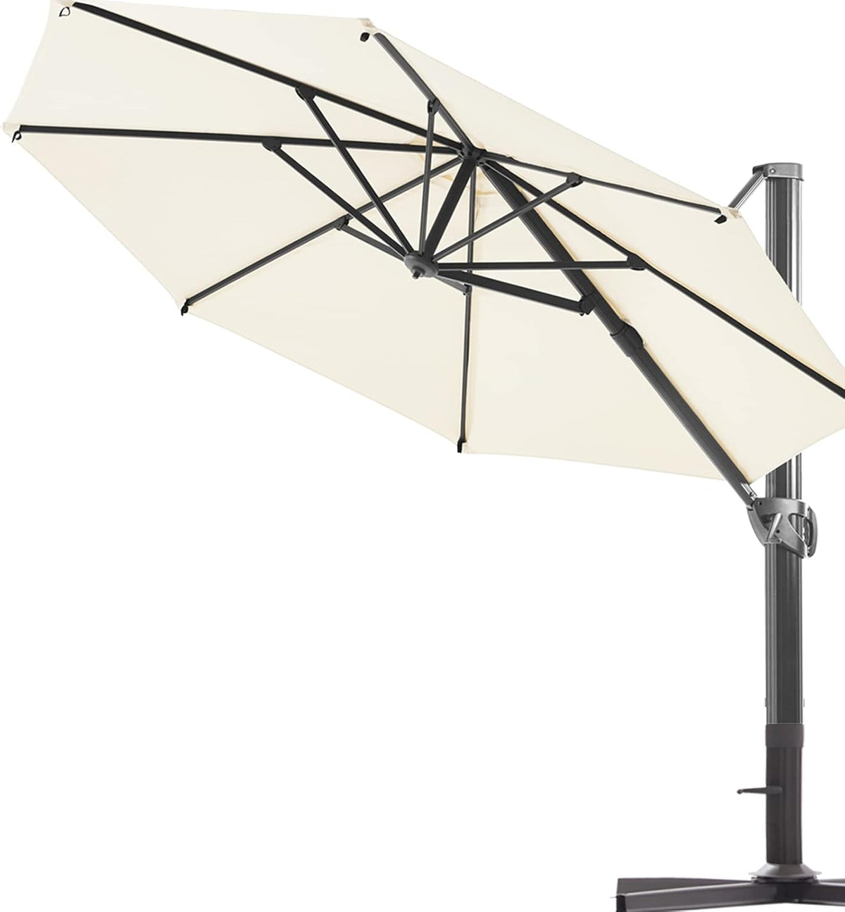 11 ft. Aluminum Cantilever Umbrella with 360° Rotation (Brick Red) F245925