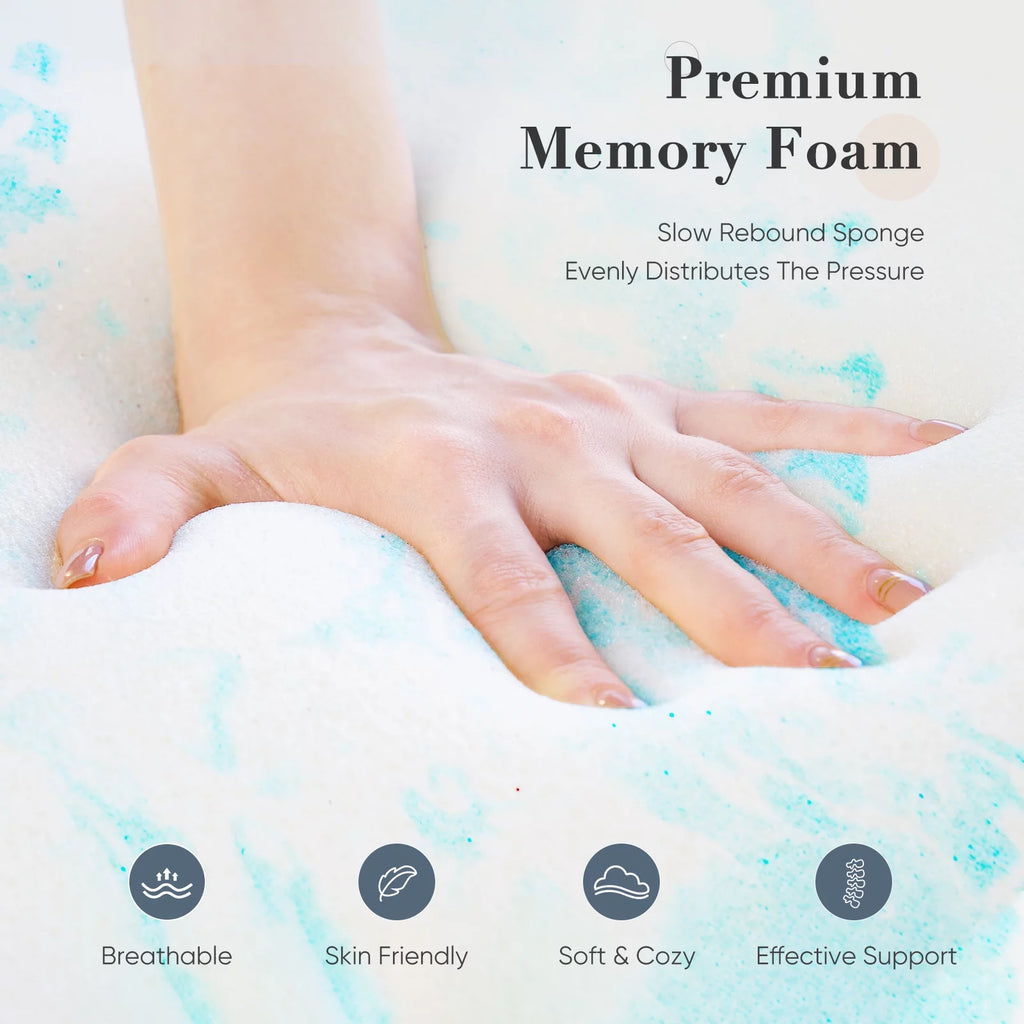 2 Inch Gel Memory Foam Mattress Topper, Twin XL A561