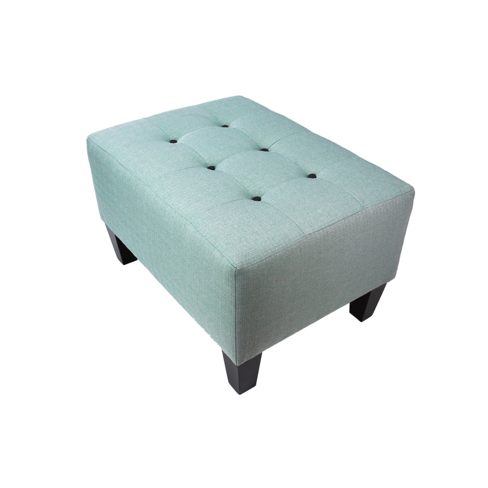Sea Mist Button Tufted Upholstered Ottoman M502